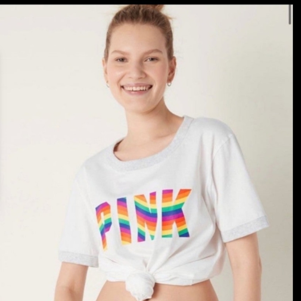 Victoria’s Secret Pink Short Sleeve Campus Ringer